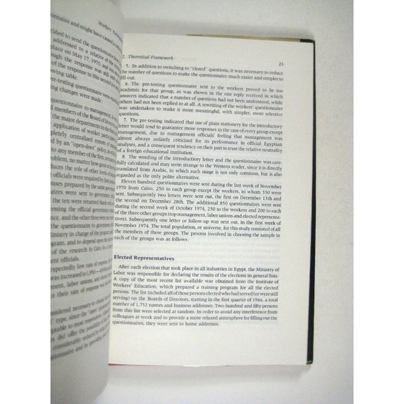 Workers Participation and Management HC Salah El-Sayed Egyptian Experience 1978 - Picture 6 of 8